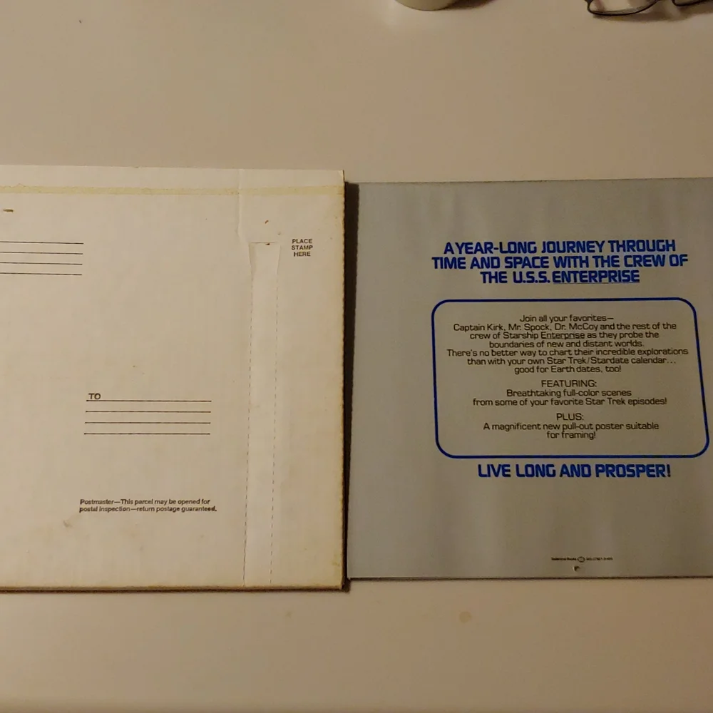 Vtg Star Trek 1979 Calendar w/ Original Packaging (=2029）